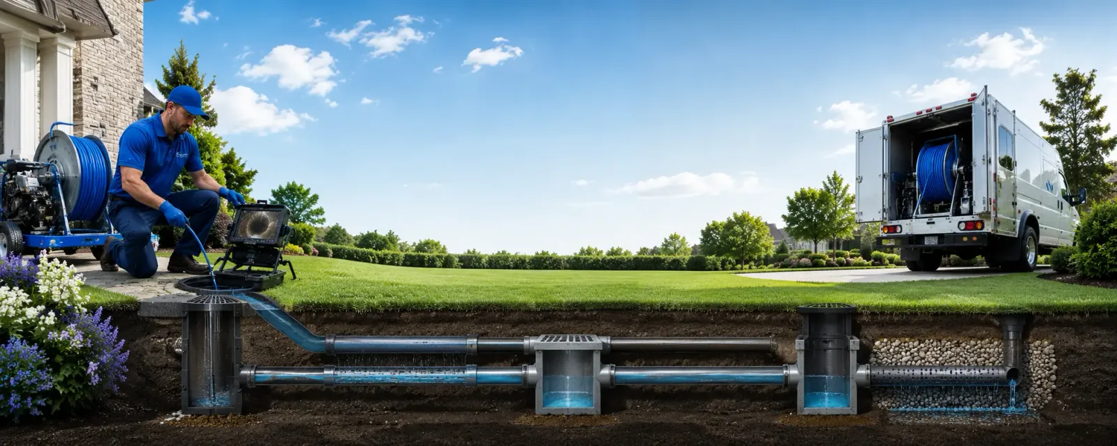 Outdoor drain cleaning information for Pleasant Grove, CA